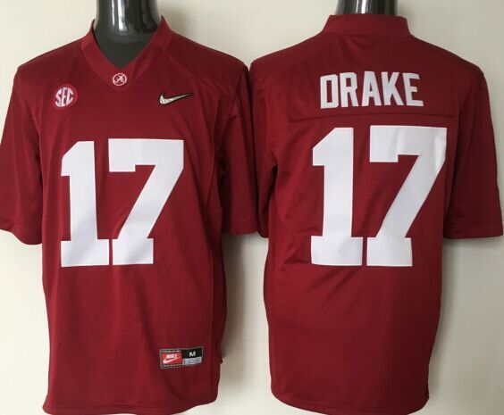 NCAA Youth Alabama Crimson Tide #17 Drake red jerseys->youth ncaa jersey->Youth Jersey